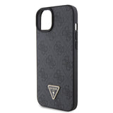Apple iPhone 15 Kılıf Guess PU Deri Askılı Strass Crossbody Kapak Siyah