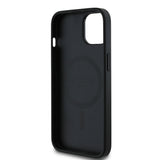 Apple iPhone 15 Kılıf Guess Magsafe Şarj Özellikli Circle Classic Kapak Siyah