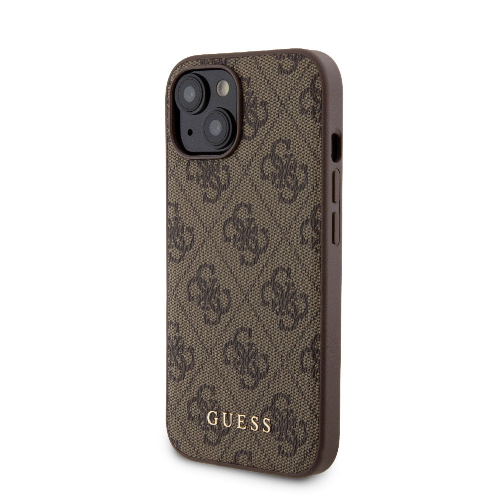 Apple iPhone 14 Kılıf ve Powerbank Guess İkili Set Kahverengi