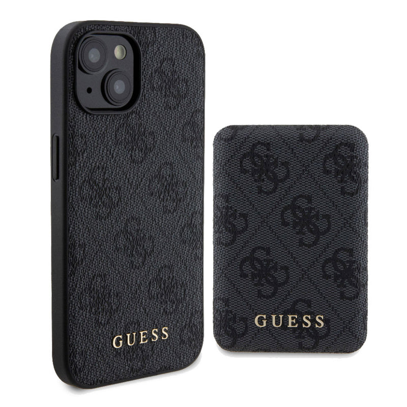 Apple iPhone 15 Kılıf ve Powerbank Guess İkili Set Siyah