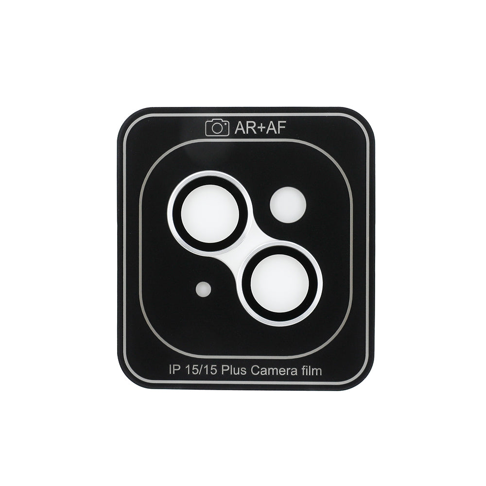 Apple iPhone 15 Guess Metal Kamera Lens Koruyucu Gümüş