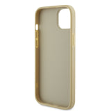 Apple iPhone 15 Plus Kılıf Guess 4G Büyük Metal Logolu Glitter Kapak Gold