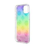Apple iPhone 15 Kılıf Guess Askı İpli Holografik Glitter Peony Kapak Siyah