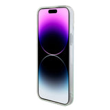 Apple iPhone 15 Kılıf Guess Magsafe Şarj Özellikli Yazı Logolu Iridescent Kapak Turkuaz