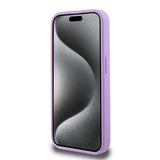Apple iPhone 15 Pro Max Kılıf Guess Magsafe Şarj Özellikli Saffiano Kapak Mor