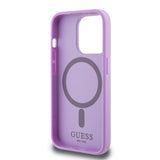 Apple iPhone 15 Pro Max Kılıf Guess Magsafe Şarj Özellikli Saffiano Kapak Mor