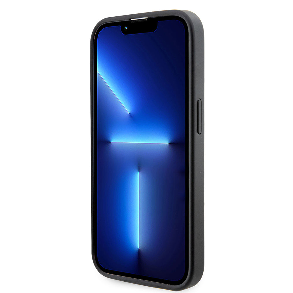 Apple iPhone 15 Pro Max Kılıf Guess Magsafe Şarj Özellikli Şerit Tasarımlı Kapak Siyah