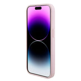 Apple iPhone 15 Pro Kılıf Guess Magsafe Şarj Özellikli Yazı Logolu GCube Desenli Kapak Pembe