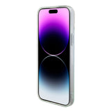 Apple iPhone 15 Pro Kılıf Guess Magsafe Şarj Özellikli Yazı Logolu Iridescent Kapak Turkuaz