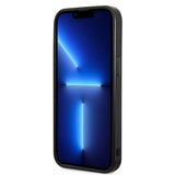 Apple iPhone 15 Pro Max Kılıf Guess Pullu Metal Yazı Logolu Sequin Script Kapak Siyah
