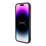 Apple iPhone 15 Pro Kılıf Guess Taşlı Disco Script Metal Logolu Kapak Siyah