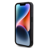 Apple iPhone 15 Pro Kılıf Guess Taşlı Metal Logolu Kapak Gümüş