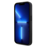 Apple iPhone 15 Pro Kılıf Guess Taşlı Üçgen Logolu Kapak Siyah