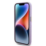Apple iPhone 15 Pro Kılıf Guess Yazı Logolu Glitter Glossy Script Kapak Lila