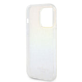 Apple iPhone 15 Pro Kılıf Guess Yazı Logolu Mirror Disco Kapak Colorful
