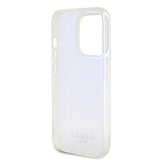 Apple iPhone 15 Pro Max Kılıf Guess Yazı Logolu Mirror Disco Kapak Mor