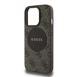 Apple iPhone 14 Pro Max Kılıf Guess Magsafe Şarj Özellikli Circle Classic Kapak Kahverengi
