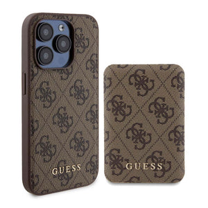 Apple iPhone 14 Pro Max Kılıf ve Powerbank Guess İkili Set Kahverengi