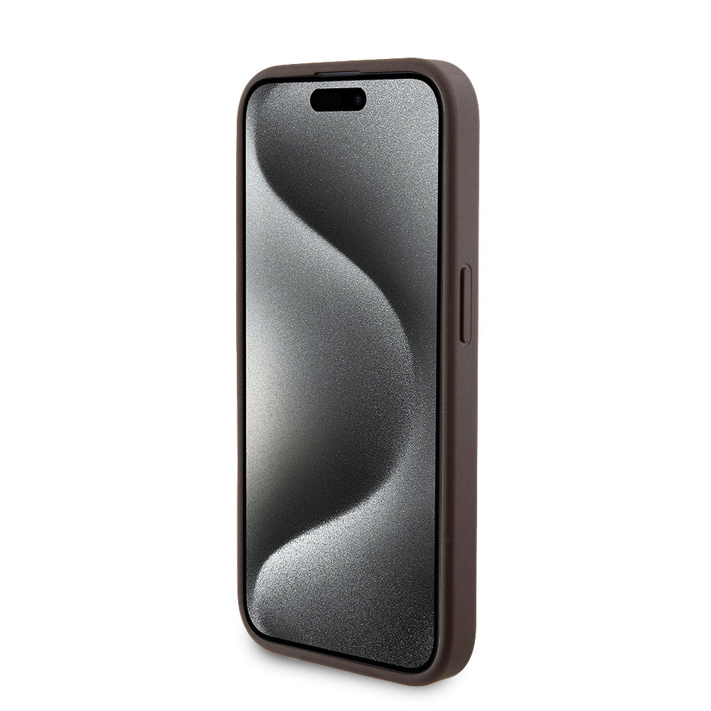 Apple iPhone 15 Pro Max Kılıf ve Powerbank Guess İkili Set Kahverengi