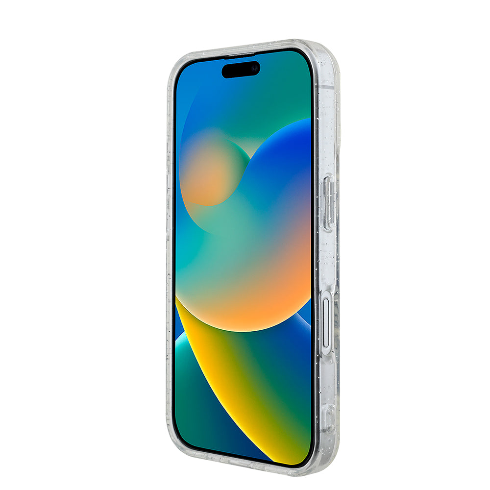 Apple iPhone 16 Guess 3'lü Aksesuar Seti Simli Glitter Kılıf Ekran ve Lens Koruyucu