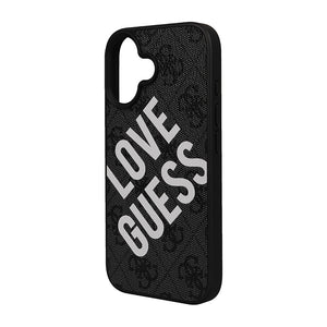 Apple iPhone 16 Kılıf Guess Big Love Guess Kapak Siyah