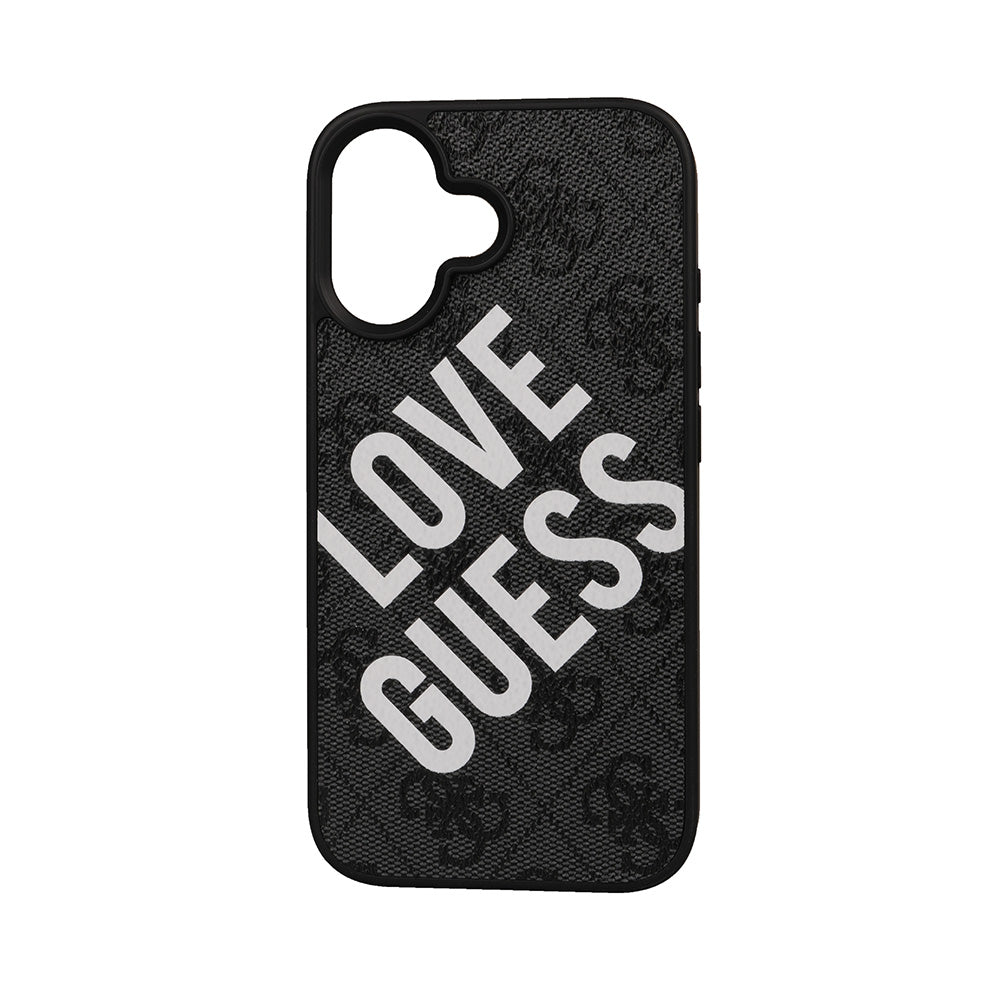 Apple iPhone 16 Kılıf Guess Big Love Guess Kapak Siyah