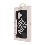 Apple iPhone 16 Kılıf Guess Big Love Guess Kapak Siyah