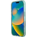 Apple iPhone 16 Kılıf Guess Magsafe Şarj Özellikli IML Baskılı Jungle Ring Kapak Yeşil