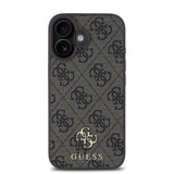 Apple iPhone 16 Kılıf Guess Magsafe Şarj Özellikli Small 4G Classic Kapak Kahverengi
