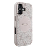 Apple iPhone 16 Kılıf Guess Magsafe Şarj Özellikli Circle Classic Kapak Pembe
