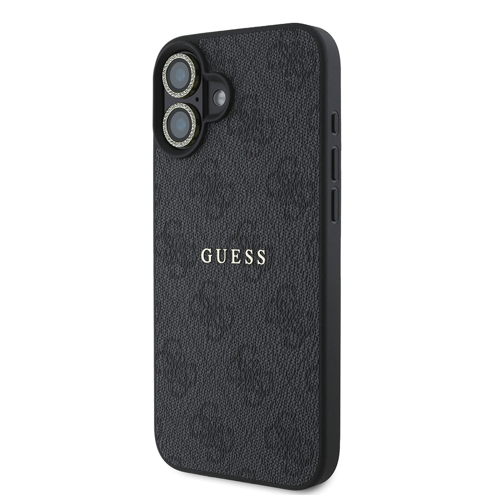 Apple iPhone 16 Guess Kılıf Ekran ve Lens Koruyuculu 3'lü Aksesuar Seti Siyah