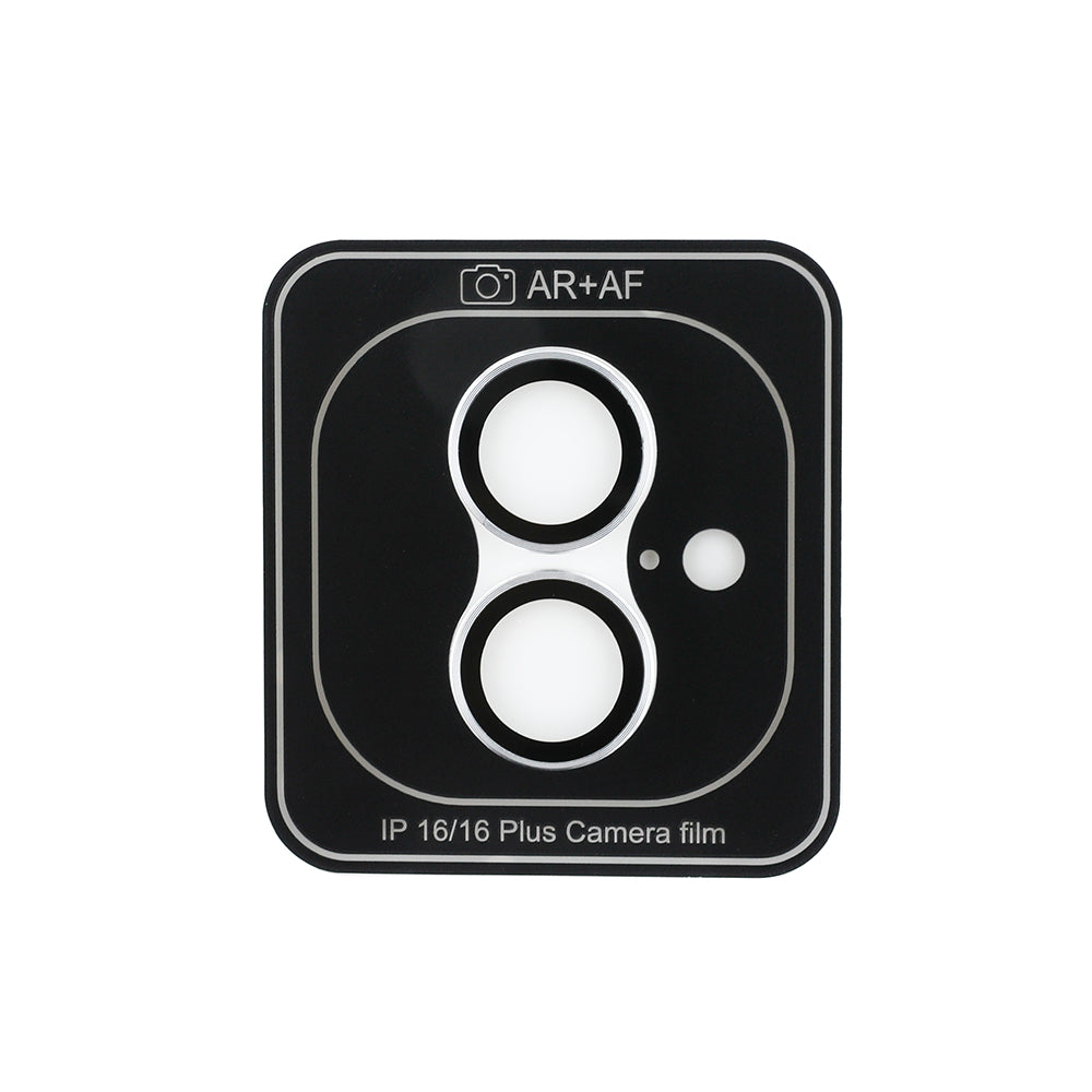 Apple iPhone 16 Guess Metal Kamera Lens Koruyucu Gümüş