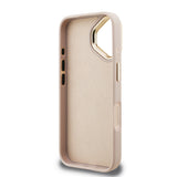 Apple iPhone 16 Plus Kılıf Guess Kamera Standlı Kapak 4G Desenli Metal 4G Logolu Pembe