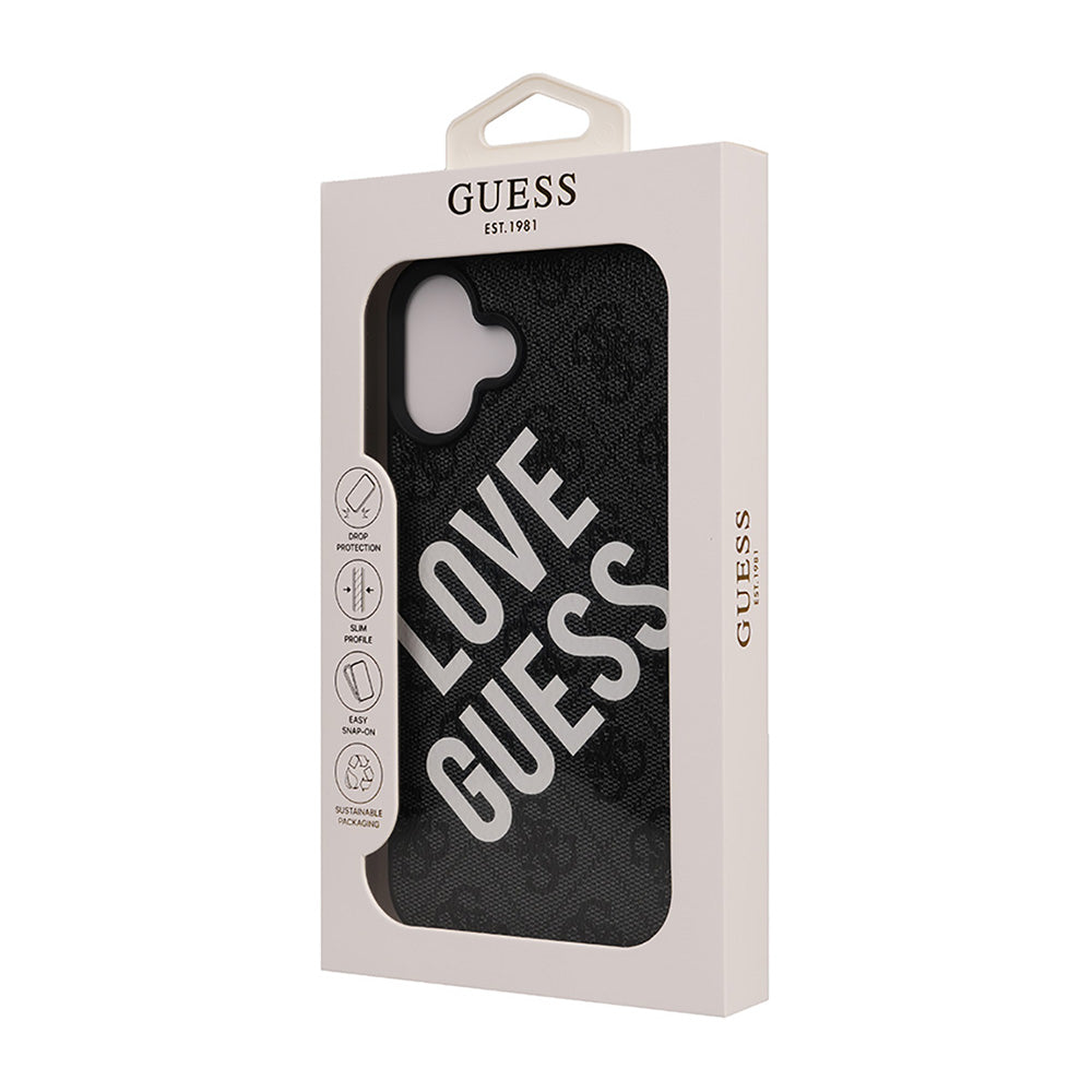 Apple iPhone 16 Plus Kılıf Guess Big Love Guess Kapak Siyah