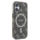 Apple iPhone 16 Plus Kılıf Guess Magsafe Şarj Özellikli IML Baskılı Klasik Logolu 4G Desenli Kapak Kahverengi