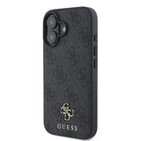 Apple iPhone 16 Plus Kılıf Guess Magsafe Şarj Özellikli Small 4G Classic Kapak Siyah