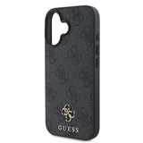 Apple iPhone 16 Plus Kılıf Guess Magsafe Şarj Özellikli Small 4G Classic Kapak Siyah