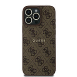 Apple iPhone 16 Pro Guess 3'lü Aksesuar Seti Kılıf Ekran ve Lens Koruyucu Kahverengi