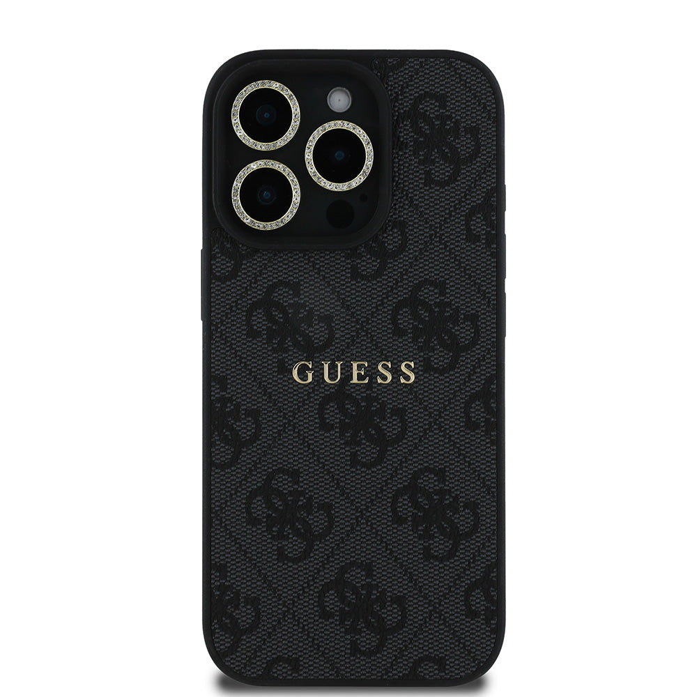 Apple iPhone 16 Pro Guess 3'lü Aksesuar Seti Kılıf Ekran ve Lens Koruyucu Siyah