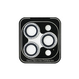 Apple iPhone 16 Pro Guess Rhinestone Ekran ve Lens Koruyucu İkili Set Gümüş