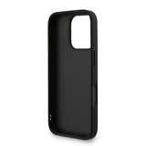 Apple iPhone 16 Pro Kılıf Guess Bilek Askı İpli Kapak Metal Büyük 4G ve Yazı Logolu Siyah