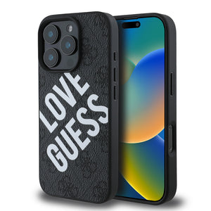 Apple iPhone 16 Pro Kılıf Guess Big Love Guess Kapak Siyah