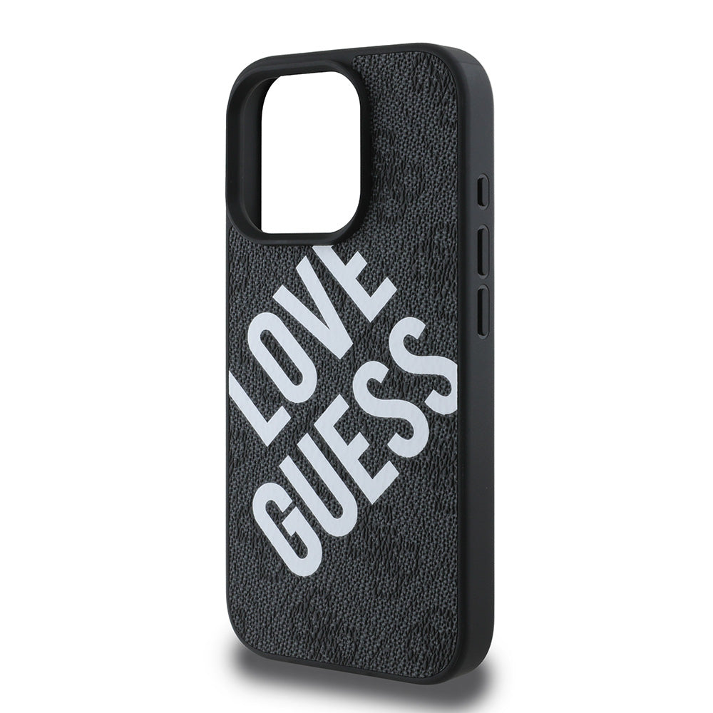 Apple iPhone 16 Pro Kılıf Guess Big Love Guess Kapak Siyah