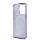 Apple iPhone 16 Pro Kılıf Guess Magsafe Şarj Özellikli Flower Tonal Circle Kapak Mor