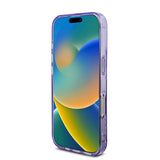 Apple iPhone 16 Pro Kılıf Guess Magsafe Şarj Özellikli IML Baskılı Çiçek İnci Bileklikli Kapak Mor