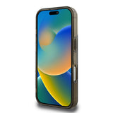 Apple iPhone 16 Pro Kılıf Guess Magsafe Şarj Özellikli IML Baskılı Klasik Logolu 4G Desenli Kapak Kahverengi