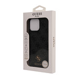 Apple iPhone 16 Pro Kılıf Guess Magsafe Şarj Özellikli Small 4G Classic Kapak Siyah