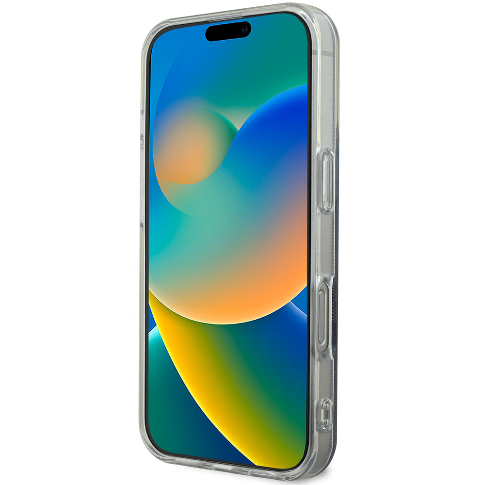 Apple iPhone 16 Pro Kılıf Guess Magsafe Şarj Özellikli Yazı Logolu 4G Desenli Kapak Siyah