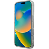 Apple iPhone 16 Pro Kılıf Guess Magsafe Şarj Özellikli Yazı Logolu 4G Desenli Kapak Siyah