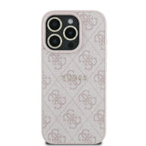 Apple iPhone 16 Pro Max Guess Kılıf Ekran ve Lens Koruyucu 3'lü Aksesuar Seti Pembe